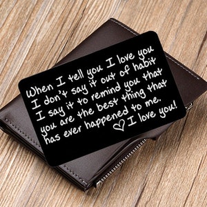 I Love You Gifts For Her DEGASKEN Husband Wallet Card - Love Note For Him, France My Husband