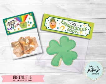 St. Patrick's Day Treat Bag Toppers - Printable PDF - Instant Download
