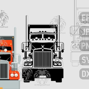 Red Semi Truck Driver Trucker Big Rigg svg  Ukraine