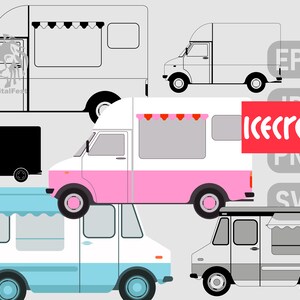 ice cream truck svg set  Ukraine