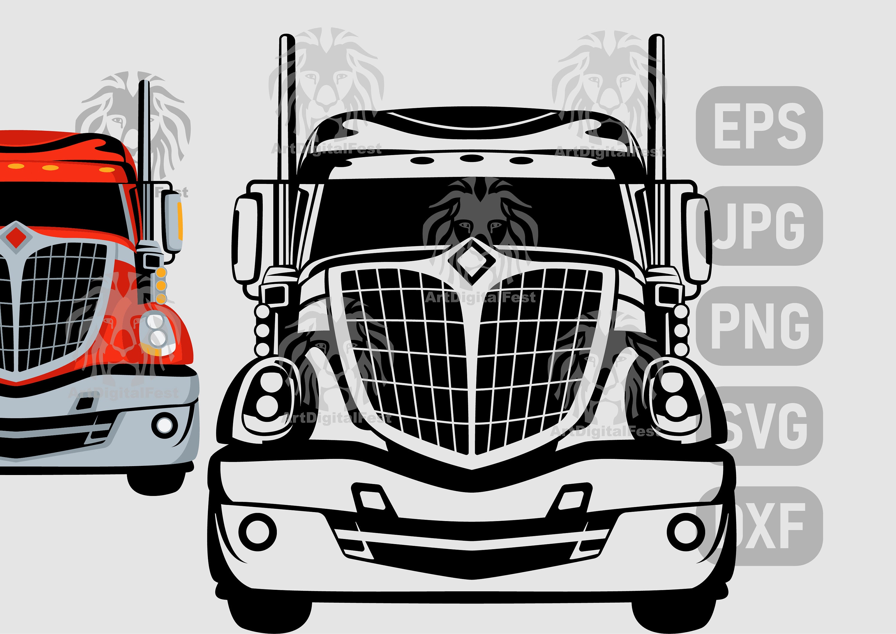 Free Free 130 Semi Truck Front View Svg SVG PNG EPS DXF File