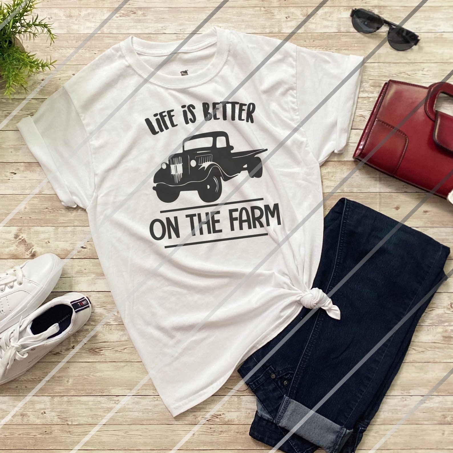 Download Plain White T-shirt White Outfit Mockup Basic White Mockup | Etsy
