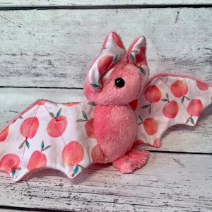 READY TO SHIP - Peach Fruit Bat - Stuffed Animal Plush Cute Plushie