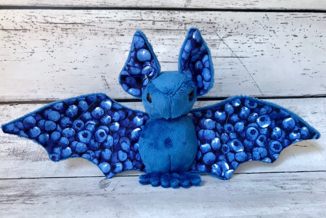 MADE TO ORDER - Blueberry Fruit Bat - Stuffed Cute Animal Plush Plushie ...