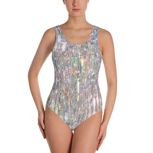 Iridescent Streamer One-Piece Swimsuit