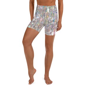 Iridescent Streamer Yoga Shorts