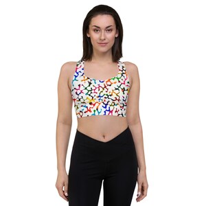 Rainbow Coral Longline Sports Bra