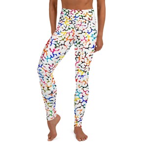 Rainbow Coral Yoga Leggings