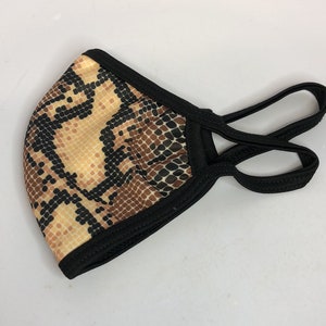 Snakeskin Print Face Mask