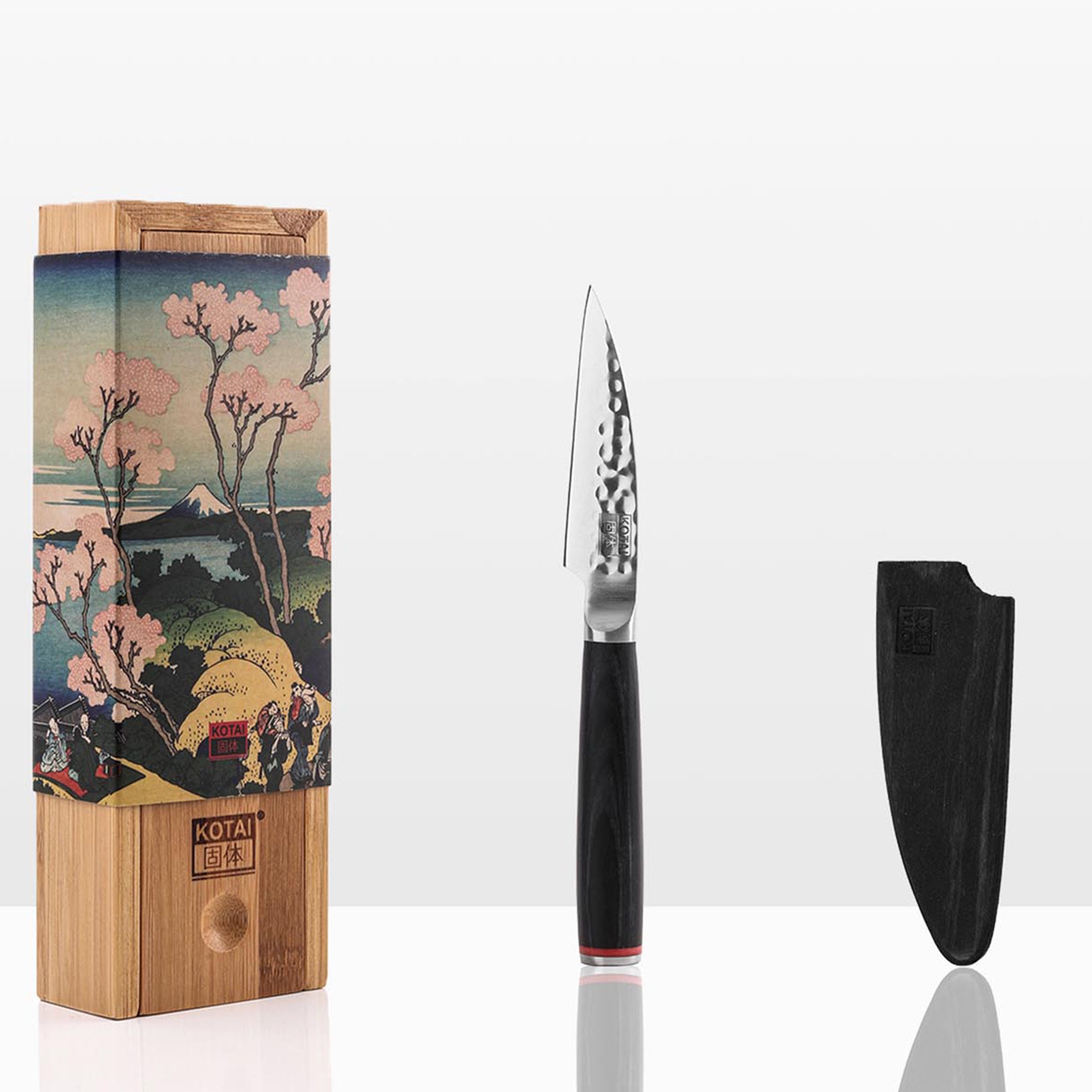 Couteau de Chef Fait Main Couteau Cuisine Japonais Professionnel en Acier Carbone 440C Manche Pakkaw