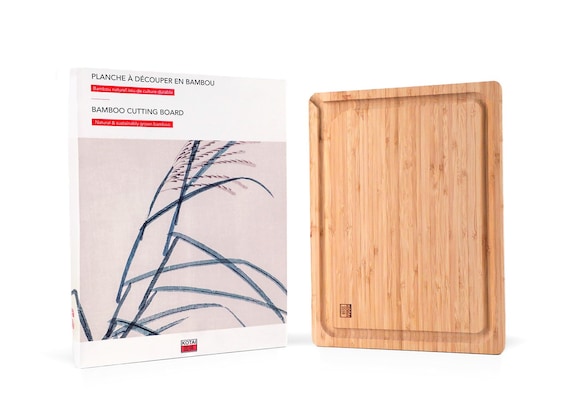 KOTAI Bamboo Cutting Board Naturally Antibacterial and Antifungal Gutter  Included 40 X 30 X 2 Cm 