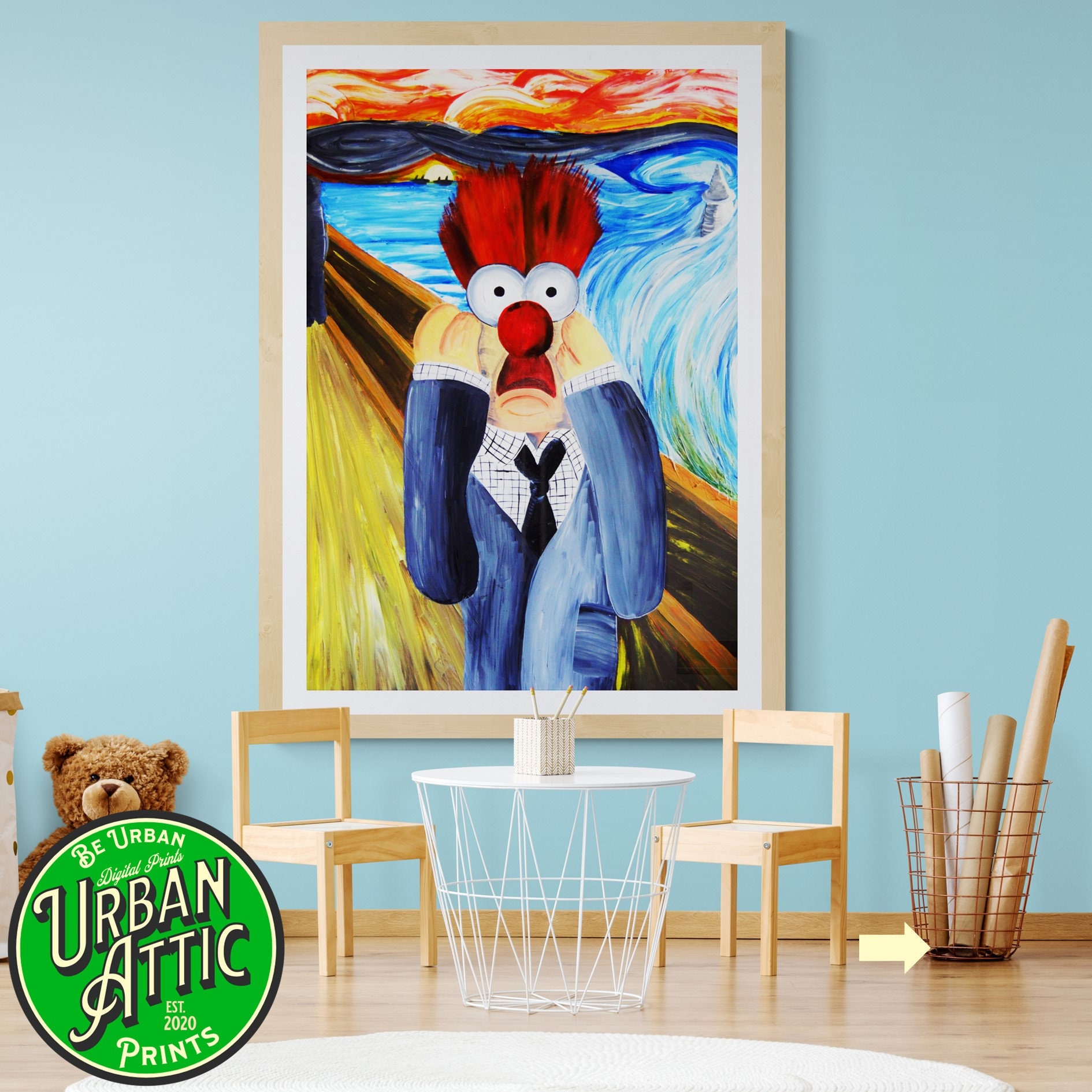 Beaker Scream Print Digital Print the Muppets Edvard Etsy UK