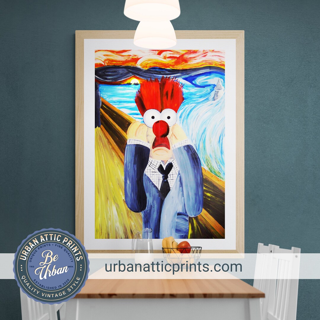 Beaker Scream Print Digital Print the Muppets Van Gogh Etsy UK