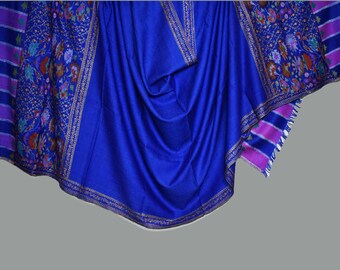 chal kashmiri pashmina kani, chal tejido a mano de cachemira TAJ 40"x80" aprox.