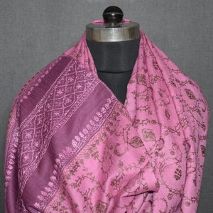 28&quot;x80&quot;scarf made in kashmir, embroidered shawl, embroidered scarf made in india, cashmere scarves, hand embroidered scarf BILKES