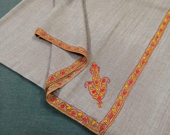 XXL Gents fine wool hand embroidered RAJ shawl 50x100 inch