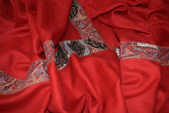 Real Kashmir 40x80 inch antique pashmina shawl ma… - image 8