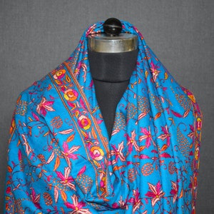 Cachemira pashmina hecha a mano cachemira ferozi jall chal 40&quot;x80&quot; AASMA