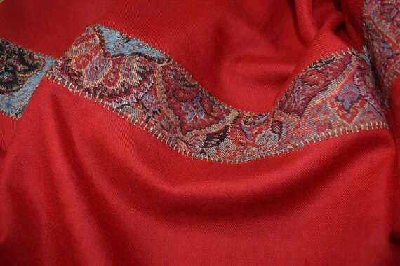 Real Kashmir 40x80 inch antique pashmina shawl ma… - image 9