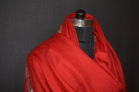 Real Kashmir 40x80 inch antique pashmina shawl ma… - image 5