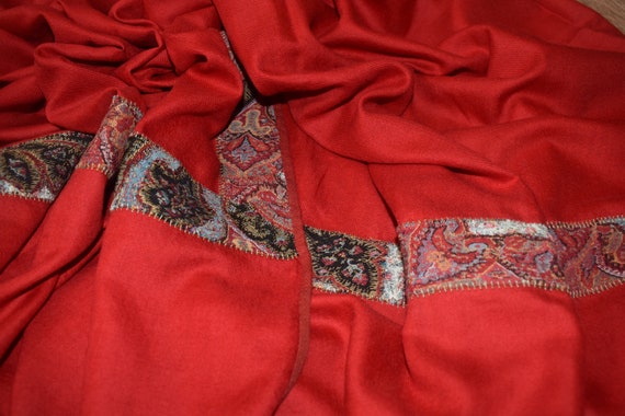 Real Kashmir 40x80 inch antique pashmina shawl ma… - image 1