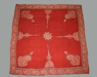 antique unique museum collection hand embroidery textile, antique collectors textile more than 100 years old 48x48 inch