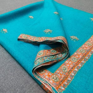 ferozi elegante sozni pashmina chal 100 x 200 cm cachemir