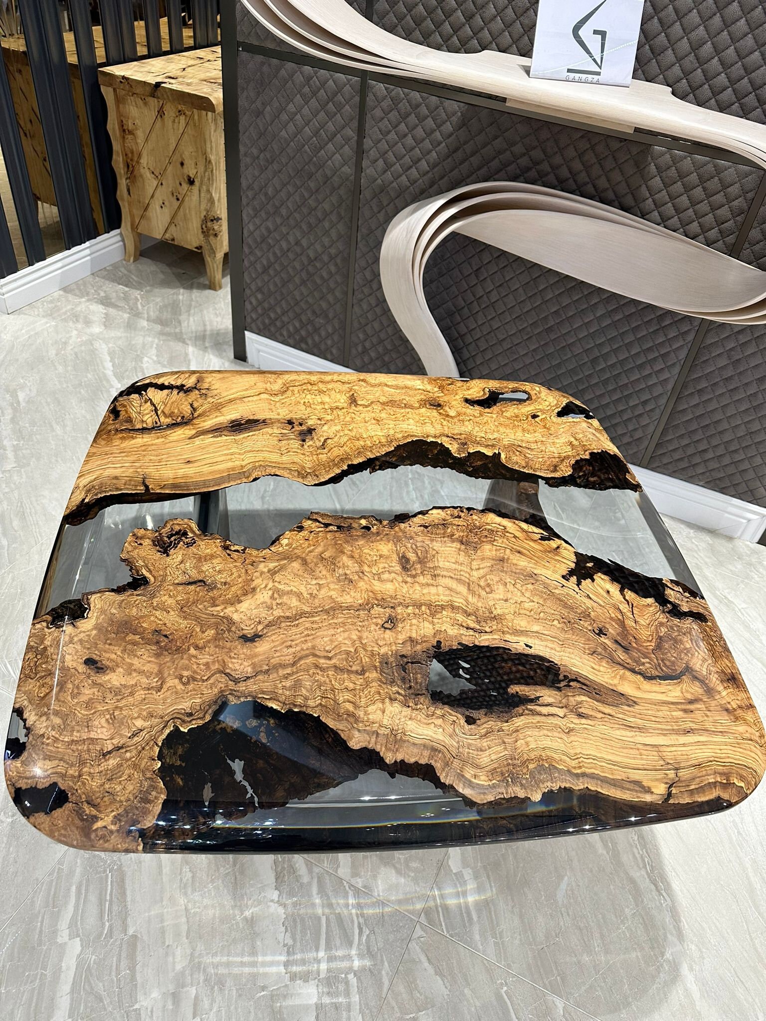 Resin Olive Wood Coffee Table Center Table for Living Room Etsy