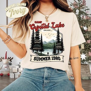 Comfort Colors Camp Crystal Lake Shirt, Friday The 13Th Shirt, Jason Voorhees Horror Movie Shirt, Vintage Camp Counselor Shirt, Summer 1980