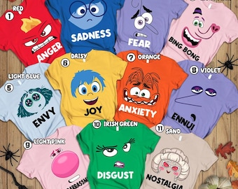 Inside Out Halloween Costume Shirt, Inside Out Costume Shirt, Inside Out Family Matching, Inside Out Characters, Inside Out 2 Movie Gift