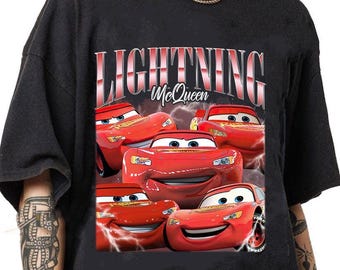 Camiseta de Rayo McQueen de Cars clásicos, camiseta con gráficos vintage de Cars de los 90, camiseta de Mater Doc de Disneyland McQueen, camiseta de Magic Kingdom de Disneyland
