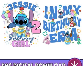 Disneyland Stitch Birthday Girl PNG, Disneyland Birthday Girl Png, Custom Name Disneyland Stitch Birthday Png, Lilo And Stitch Birthday Trip