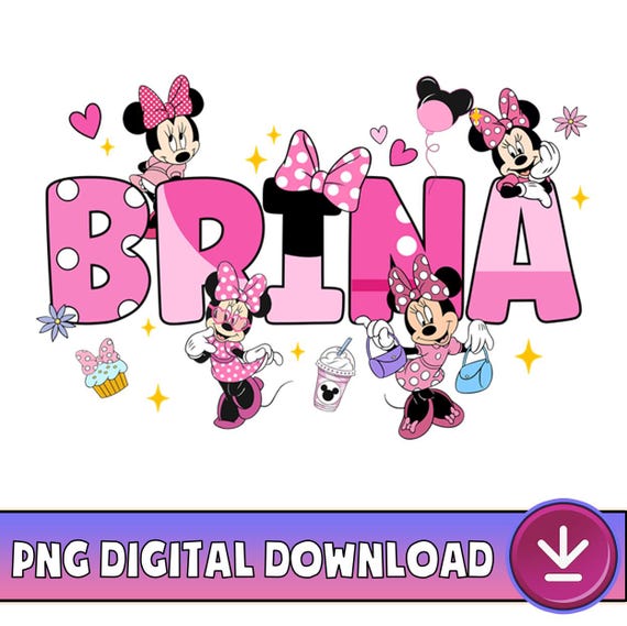 Personalized Minnie Mouse Birthday PNG, Custom Name Disneyland Birthday Png, Minnie Birthday Girls Trip Png, Magic Kingdom, Digital Download