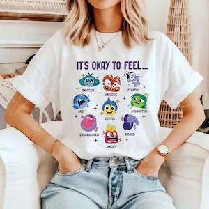 Disneyland Inside Out It's Okay To Feel All The Feels Shirt, Disneyland Mental Health Shirt, Inclusion Shirt Inside Out Speech Therapy Shirt