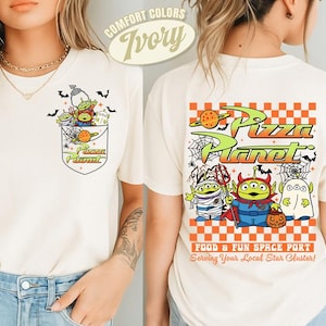 Comfort Colors Aliens Toy Story Pizza Planet Halloween Shirt, Toy Story Planet Halloween Shirt, Spooky Season Shirt, Disneyland Halloween