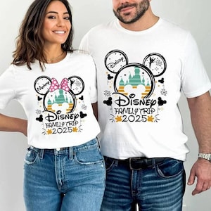 Custom Disneyworld Family Trip Shirt, Disneyland Family Vacation Shirt, Personalized Family Matching Shirt, Disneyland Mickey Minnie Shirt