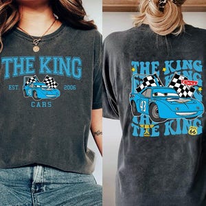 Comfort Colors Disneyland Cars Strip The King Weathers Shirt, Cars Pixar Characters Group, Piston Cup Racing Shirt, Radiator Spring Shirt