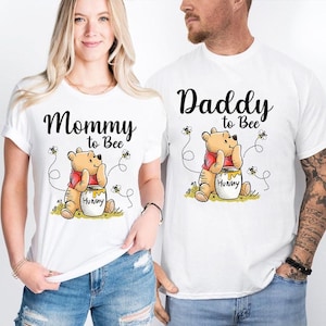 Winnie The Pooh Mommy To Bee Shirt, Disneyland Pooh Bear Daddy To Bee Shirt, Custom Disneyland Dad Mom Shirt, Disneyland Pregnancy Shirt