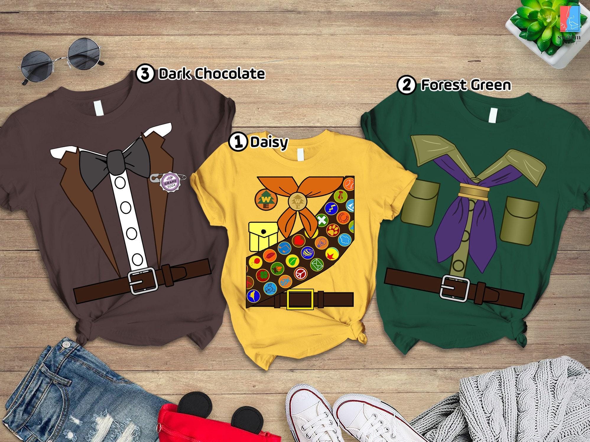 Disneyland Up Halloween Costume Shirt, Carl And Ellie Costume ,Up Russell Shirt, Up Family Group Costume Shirt, Halloween Matching Shirt