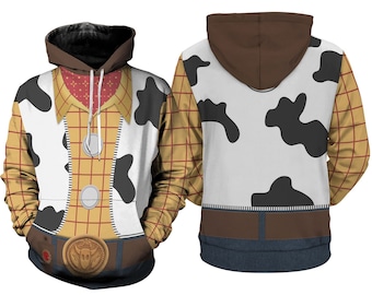 Sudadera con capucha 3D con estampado completo de Woody de Toy Story, camiseta de cosplay de Halloween del Sheriff Woody de Toy Story, sudadera con capucha de la película Magic Kingdom de Toy Story