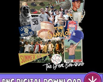 Legends Never Die PNG, The Sandlot Png, Baseball Squad Crew Png, Vintage Movie Gift, Baseball Team Png, Sandlot Baseball, Digital Download