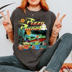 Vintage Aliens Toy Story Pizza Planet Halloween Shirt, Toy Story Halloween Shirt, Disneyland Spooky Season Shirt, Disneyland Halloween Shirt