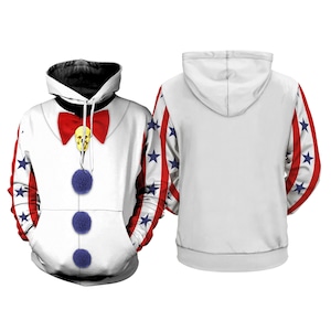 Captain Spaulding Full Over Print 3D Hoodie, Captain Spaulding Cosplay Sweatshirt, House of 1000 Corpses Horror Halloween Sweatshirt Hoodie