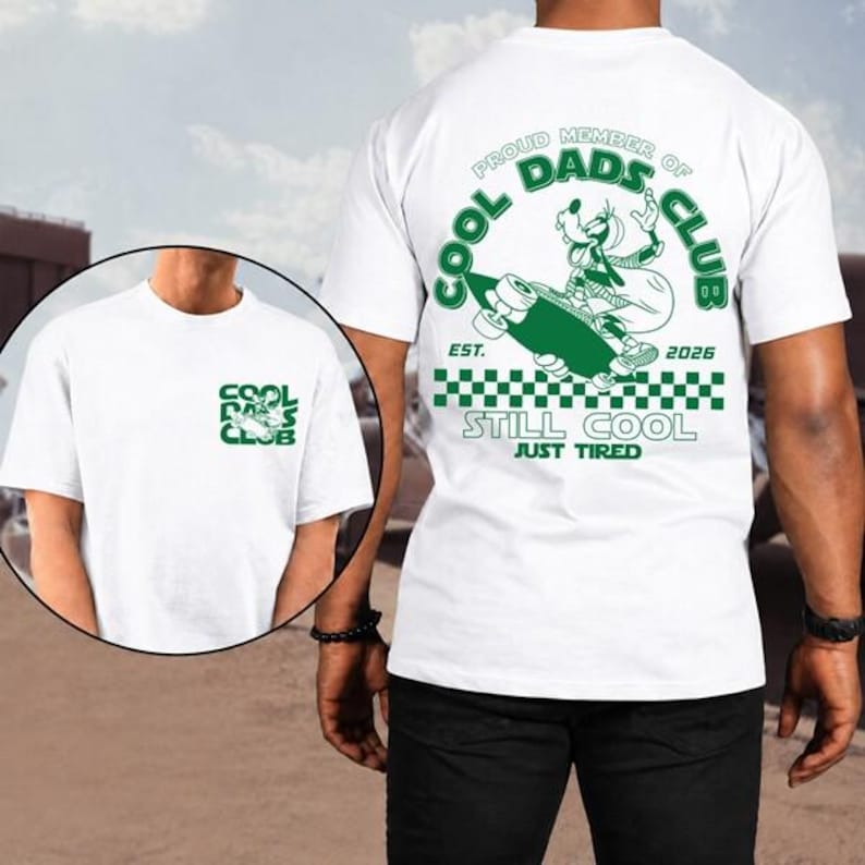 Two Sided Goofy Cool Dads Club Comfort Colors Shirt, Retro Groovy Tee, Disneyland Dad Father's Day Gift, Vintage Magic Kingdom Goofy Shirt image 1
