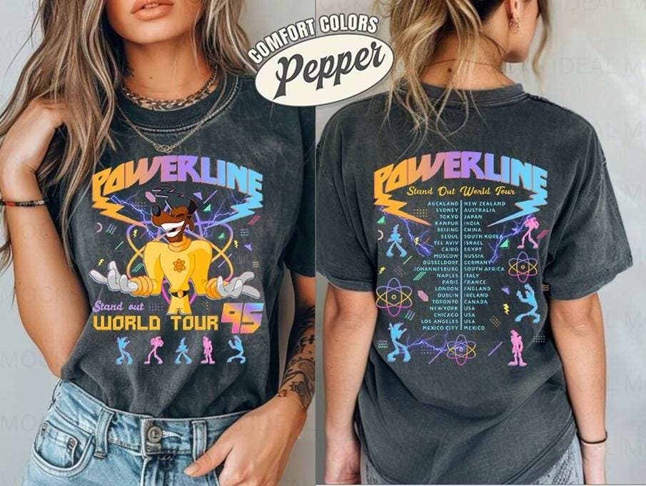 Disneyland Powerline Stand Out World Tour 95 Shirt, Vintage Disneyland A Goofy Movie Powerline Shirt, Matching Family Shirt, Magic Kingdom