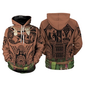 Moana Maui Full Over Print 3D Hoodie, Moana Maui Halloween Cosplay Shirt, Moana Movie Disneyland Magic Kingdom Halloween Sweatshirt Hoodie