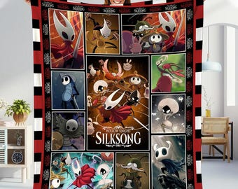 Hollow Knight Silksong Fleece Blanket, Hollow Knight Blanket, Hollow Knight Gifts, Silksong Hornet Blanket, Throw Blanket For Bed Couch Sofa