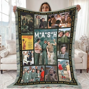 Vintage MASH TV Show Blanket, Mash Movie Fleece Blanket, Custom Movie Inspired Blanket, Mash TV Show Quote, Throw Blanket For Couch Sofa