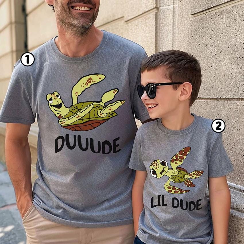 Discover Duuude And Lil Dude Shirt, Disneyland Dad And Son Matching Shirt, Finding Nemo Shirt, Family Trip Shirt, Fathers Day Shirt, Dad Life Shirt