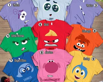 Inside Out Characters Shirts, Inside Out Sweatshirt, Inside Out Group Matching, Inside Out Family Party, Halloween Matching Costume